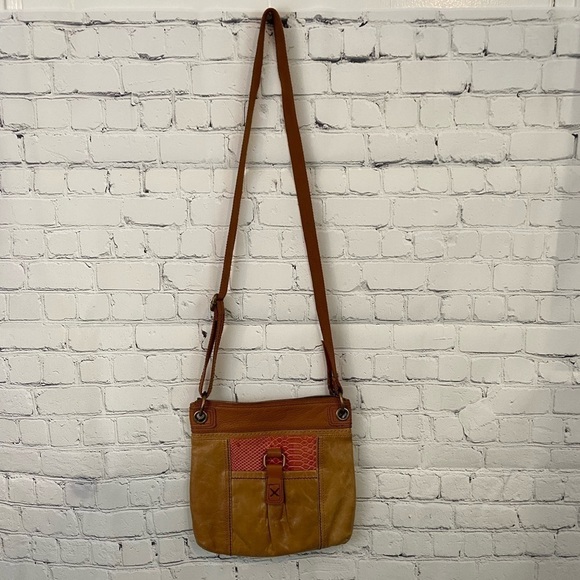 The Sak Crossbody Purse Bag leather embossed snake - Picture 1 of 11